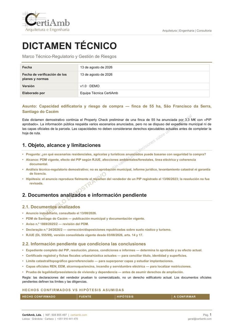 Informe Técnico y Urbanístico